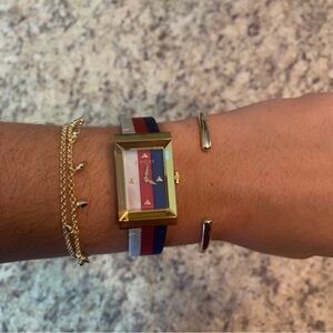 Gucci G- Frame Logo Red White Blue Watch YA147405